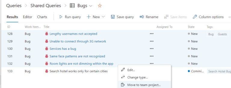 Moving Work items between different projects in Azure DevOps ...