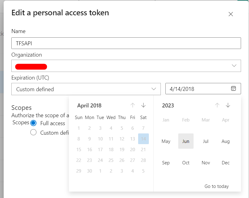 Personal Access Token