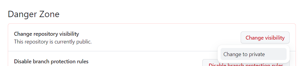 GitHub Repo Visibility